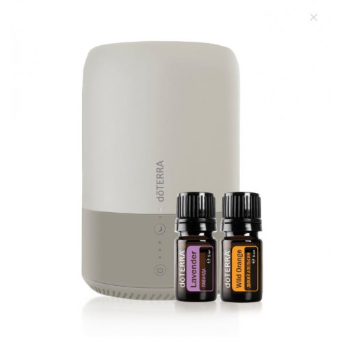 Набор для ароматерапии doTERRA: диффузор Dawn Aroma + масла Лаванды и Дикого Апельсина